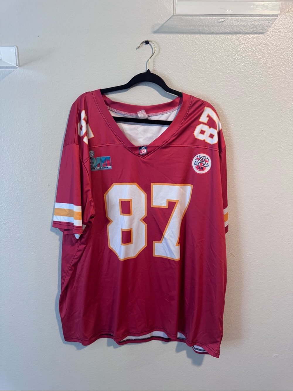 Oversized Lightweight Printed Chiefs Jersey #87 Travis Kelce